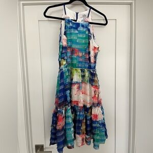 NWT Belle by Badgley Mischka Multicolor Fit and Flare Dress Size 8